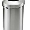 Papelera Semi-Redonda Acero Inoxidable 80L EKO Urban